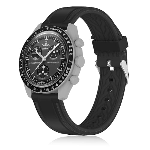 Farluya Silicone Band Compatible with Moonswatch,Soft Waterproof Quick Release Rubber 20mm Replacement Watchband for Omega X Swatch Moonswatch Speedmaster/Rolex/SEIKO for Women Men. (B0CJ951CH1) Amazon Price History, Amazon Price Tracker