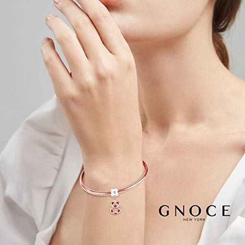 Image of GNOCE Animals Bead Charm for Women,Silver Charms Necklace Bracelet for Her, Jewelry Gift