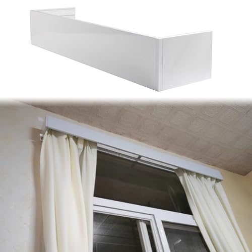 Cenefa de aluminio blanco para el dormitorio con ventana de bahía de 180 cm 2