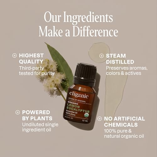 Image of Cliganic Organic Lemon Eucalyptus Essential Oil, 10ml