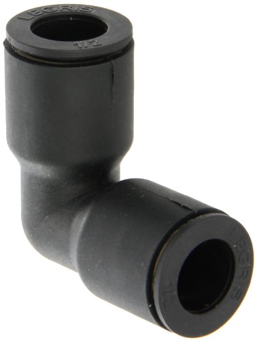 Legris 3102 62 00 Nylon Push-to-Connect Fitting, 90 Degree Union Elbow, 1/2
