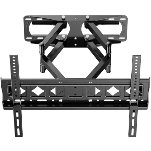JXMTSPW Soporte de pared para TV de movimiento completo para televisores de pantalla plana curvada de 32 a 85 pulgadas, inclinación giratoria que extiende el soporte de pared para TV Max VESA 400 x