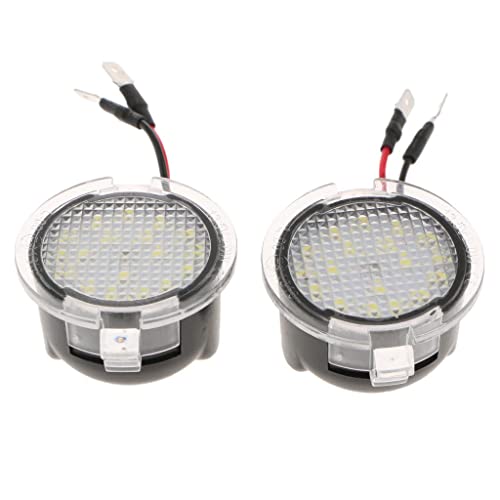 Image of CALANDIS 2Pcs Led Side Mirror Rear View Under Puddle Lights White 6500K Lamp for Ford