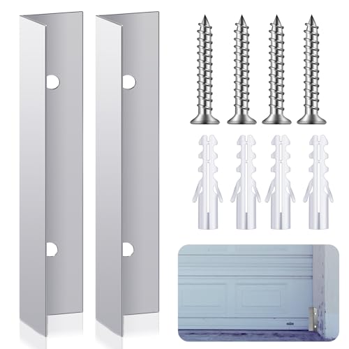 Blulu 2 Pcs Aluminium Garage Door Rodent Seal Guard Garage Door Side Seal Keep Prevent Rats Mice Snake Fallen Leaves Out Sunscreen Moisture Proof Permanent Fix Suitable for Residential and Commercial