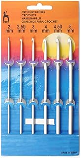 Pony Aluminium Crochet Hooks, Multi-Colour, 10 x 5 x 22.5 cm