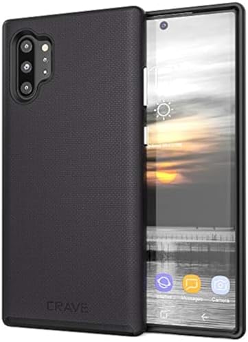 Crave for Galaxy Note 10 Plus Case, Shockproof Protection Dual Layer Case for Samsung Galaxy Note 10 Plus (6.8 inch) - Black