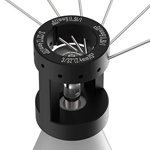 3mirrors ALUMINUM Tungsten Electrode Sharpener Grinder Head TIG Welding Tool with Cut-Off Slot Multi-Angle & Offsets Tool Kit and Diamond Wheels Tig Welding 10x25mm - Thumbnail 2
