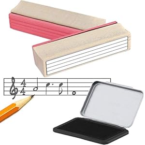 Pad en grote enkele staf stempel