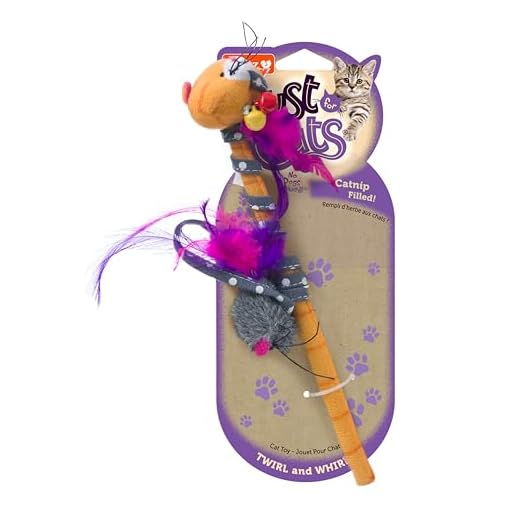 Hartz Just For Cats Twirl and Whirl Interactive Cat Toy Wand, All Breed Sizes