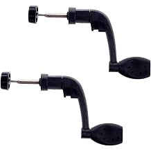 2Pcs Black Universal Plastic Power Handle Fishing Reels Crank Rock Arm Spinning Wheel Grasp  Reels and Accessories