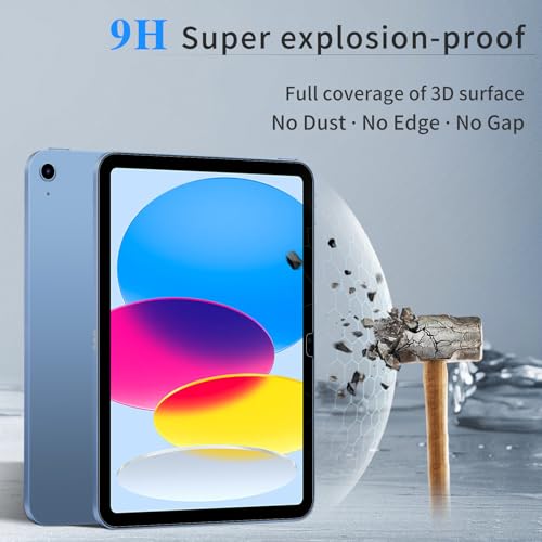LKOOZO Screen Protector for iPad (A16) 11th Generation 11 inch 2025 / iPad 10th Generation 10.9 inch 2022, Tempered Glass Film, with Installation Frame, 2 Pack - Image 3