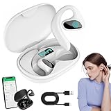【Design ergonomique confortable】: conçu de façon ergonomique avec des crochets d'oreille sécurisés, les Talkbuds restent fermement en place sans causer d'inconfort, même pendant une utilisation prolongée. La construction légère réduit la pression des oreilles, assurant un confort durable pour de longues conversations, les voyages ou une écoute continue