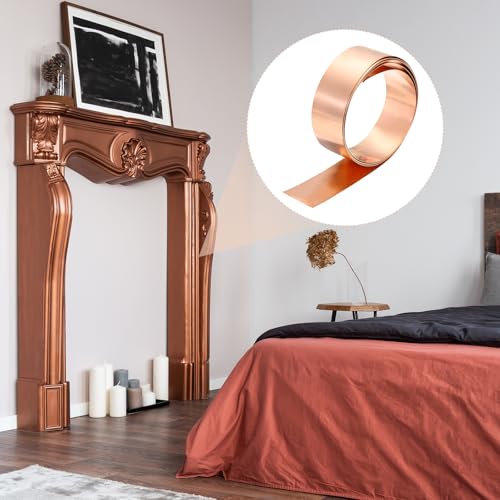 PATIKIL 0.4mm x 40mm x 2000mm Kupferblechrolle 99.9% Reines Kupferband Flashing Metallfolienplatte Für DIY Projekt Schmuckherstellung Elektroreparatur