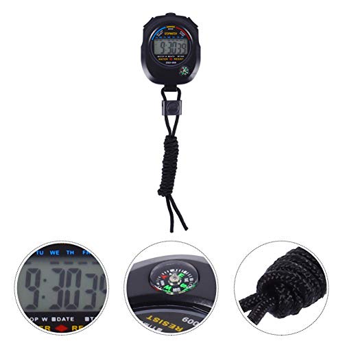 BESPORTBLE Esportes Cronômetro Digital Cronômetro Temporizador Eletrônico Despertador Com Cordão Pen