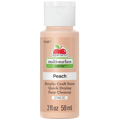 Image of Apple Barrel Multi Surface Acrylic Paint, 2 oz, Peach 2 Fl Oz,21963E