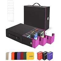 Heypappy Deck Box para 2400+ Capacidad,con 3 Cajas PP, Asa, 24