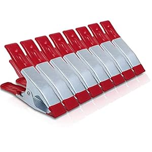 Metalen Lente Klem Zware Sterke Clip Rubber Grip Gecoat 6 inch voor Camping Dekzeil DIY Projecten Rood 8 STKS