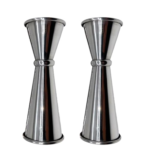 Niaciswe Taza medidora 2 piezas medida de barra 1 oz/2 oz (30/60 ml) medida doble con escala taza medidora para cócteles para cócteles vertedor de licor taza de barra para bares fiestas DIY