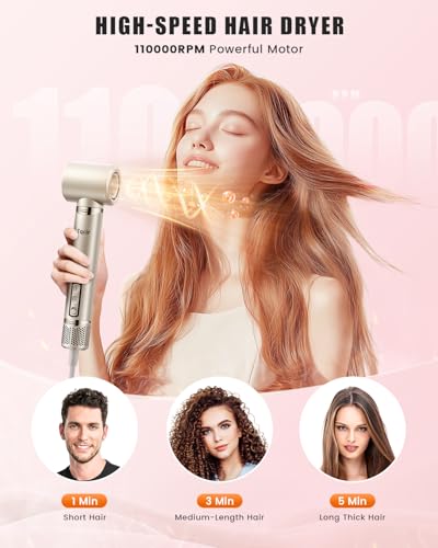 8-in-1 Professional Hot Air Styler & Hair Dryer Brush with Auto-Wrap Curler and Storage Case