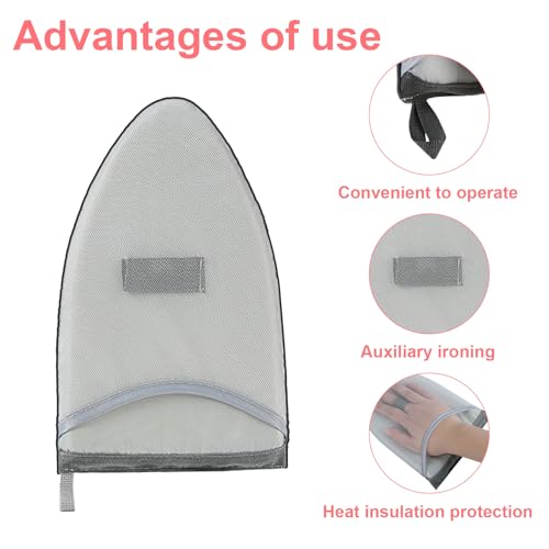 2 Stück Garment Steamer Bügelhandschuhe, Garment Steamer Ironing Gloves with Finger Loop,Wasserdichter Anti Dampfhandschuh für Kleidung Hemden Bügeln