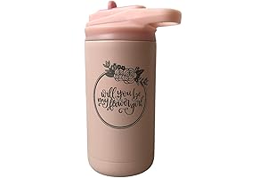 Pink Flower Girl 12 OZ Water Bottle, Flower Girl Tumbler, Will You...