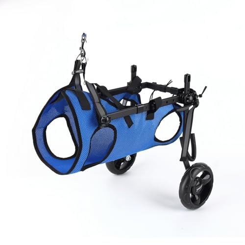 Silla de ruedas para perros pequeños con soporte de patas traseras y ruedas ajustables XS 2