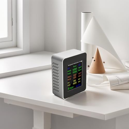 9 in 1 Air Quality Meter PM2.5 PM10 CO TVOC HCHO AQI Temperature and Humidity Tester Meter Carbon Dioxide Detector