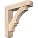 Ekena Millwork BKT0604X24X24BOA04SDF Balboa Craftsman Smooth Bracket w/Offset Brace, Douglas Fir