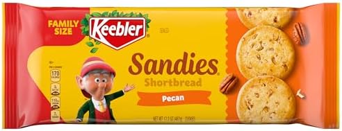 Keebler Sandies Shortbread Cookies, Pecan, Family Size, 17.2 oz