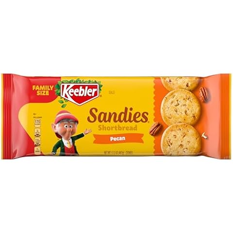 Keebler Sandies Shortbread Cookies, Pecan, Family Size, 17.2 oz Cover