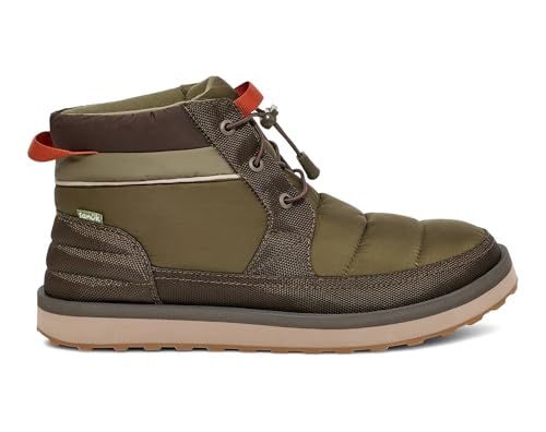 Image of Sanuk Mens Puffy Chiller Mid Boot | Easy On /Off Elastic Laces | Arch Support Insole & Lightweight Comfort for Cold Weather