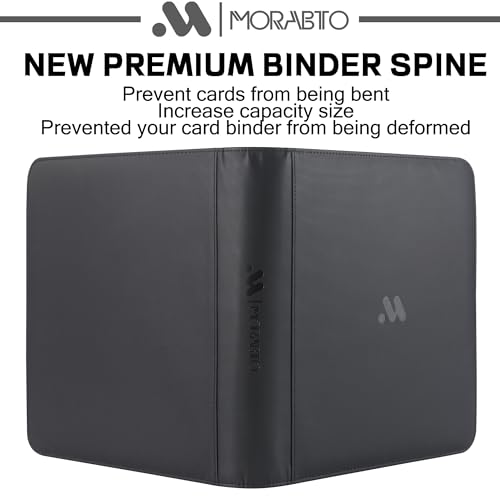 MORABTO Card Binder 12 Pocket,Trading Card Binder Holds up to 1200 Cards with 50 Sleeves,Zipper Card Holder Album Compatible with TCG Card/Game Cards/Sports Card by MORABTO - Used condition - Image 7
