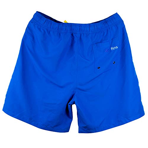Dryfins Mens Swim Trunks No Chafe Board Shorts Quick Dry With Boxer Brief Liner Blue #TOP3
