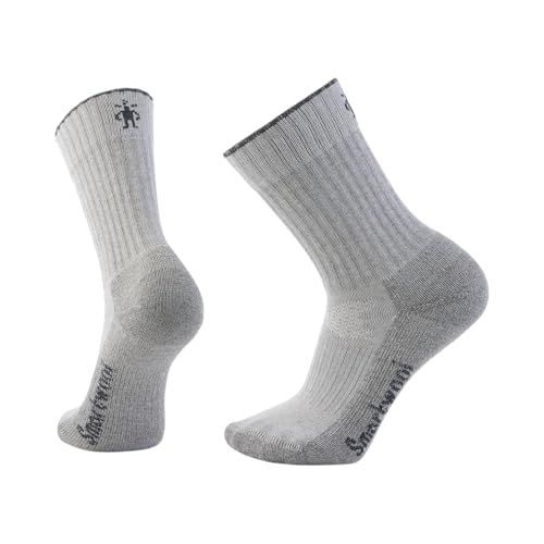 Smartwool Unisex Hike Classic Edition Light Cushion Second Cut Crew Socks, Light Gray, Large