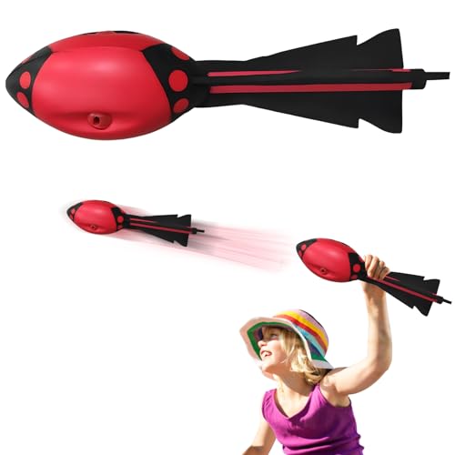 FainFun Vortex Aero, Vortex Ball Hecha de Espuma Blanda, Vortex Aero Howler Diversión para Jóvenes y Mayores, Raket Dart Bal, Jabalina Vortex de Juguete para Playa, Jardín, Césped (Rojo)
