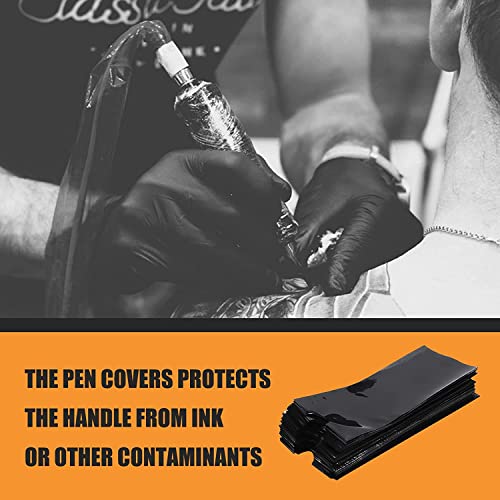 Tattoo Machine Pen Covers - Yuelong 200Pcs Black Tattoo Pen Sleeves Disposable Tattoo Machine Sleeves Plastic Pen Type Bags For Tattoo Aftist #TOP5