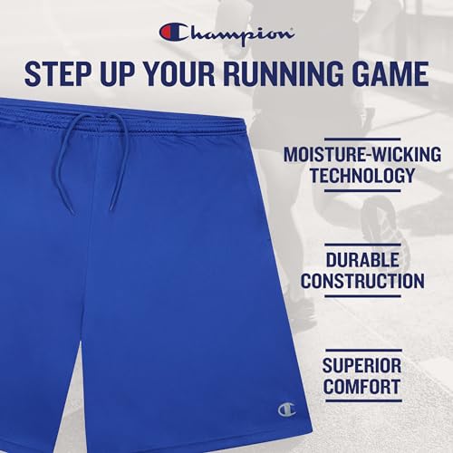 Champion Gym Shorts Men Big and Tall - 2 Pack Performance Dry Fit Running Shorts3