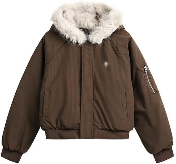 Outdoor Warm Short Cotton Padded Jacket with Retro Collar Thick Coat