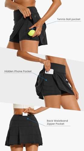 HODOSPORTS Womens Tennis Skirt Pleated Golf Skort with Pockets Athletic Skirt4