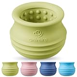 Animire Treat Dispensing Dog Toy, Long-Lasting Interactive Puzzle Toys for Dogs, Stuffable Dog Enrichment Frozen Lick Treat Toy for Boredom, BPA Free Silicone Fetch Catch Chew Toy (Green,S)