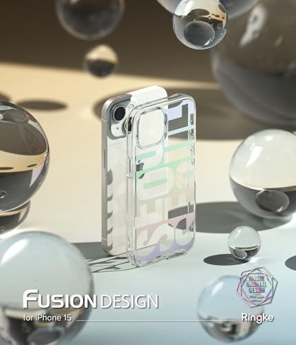 Image of Ringke Fusion Design Compatible with iPhone 15 Case Cover Hard Graphic Designed Back Soft Flexible TPU Bumper Scratch Resistant Natural Form iPhone 15 Back Cover - Seoul