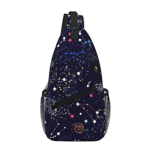Mochila de pecho ligera de estrellas para viajes y aventura