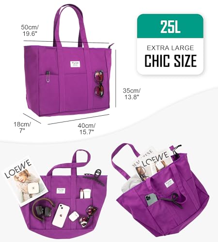 Roomy Canvas Teacher Tote Bag - alternate view 4 of 4