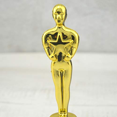 NUOBESTY Lot de 8 tasses Oscar Gold Award Trophée Mini Gold Award Trophée en plastique gagnant pour fête, célébration… - Image 5