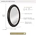 MCS 22.5x29.5 Large Wall Mirror, Bronze Oval Mirror with Beaded Detail, Vertical & Horizontal Wall Hanging Mirror for Bathroom, Bedroom & Livingroom