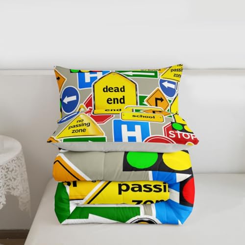Image of Feelyou Car Comforter Boys Comforter Set Twin Size for Kids Children