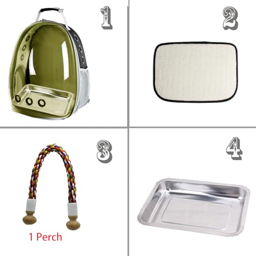 image for halinfer Bird Traval Carrier Cage, Polarized Tinted Brown Space Capsul