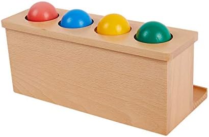 Adena Montessori Baby Push Object Permanence Ball Push Toy for 1 Year Toddler 2 Year Old