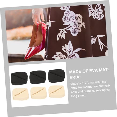 6 pares de relleno ajustable para dedos de zapatos miniatura 3
