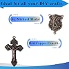 Cluksik 4 Sets Saint Michael Medals & Pardon Crucifix for DIY Rosary Making,Religious Centerpiece Charms for Bracelets/Keychains & Catholic Craft Supplies,St Michael Rosary Making Kit (Copper-red) #5